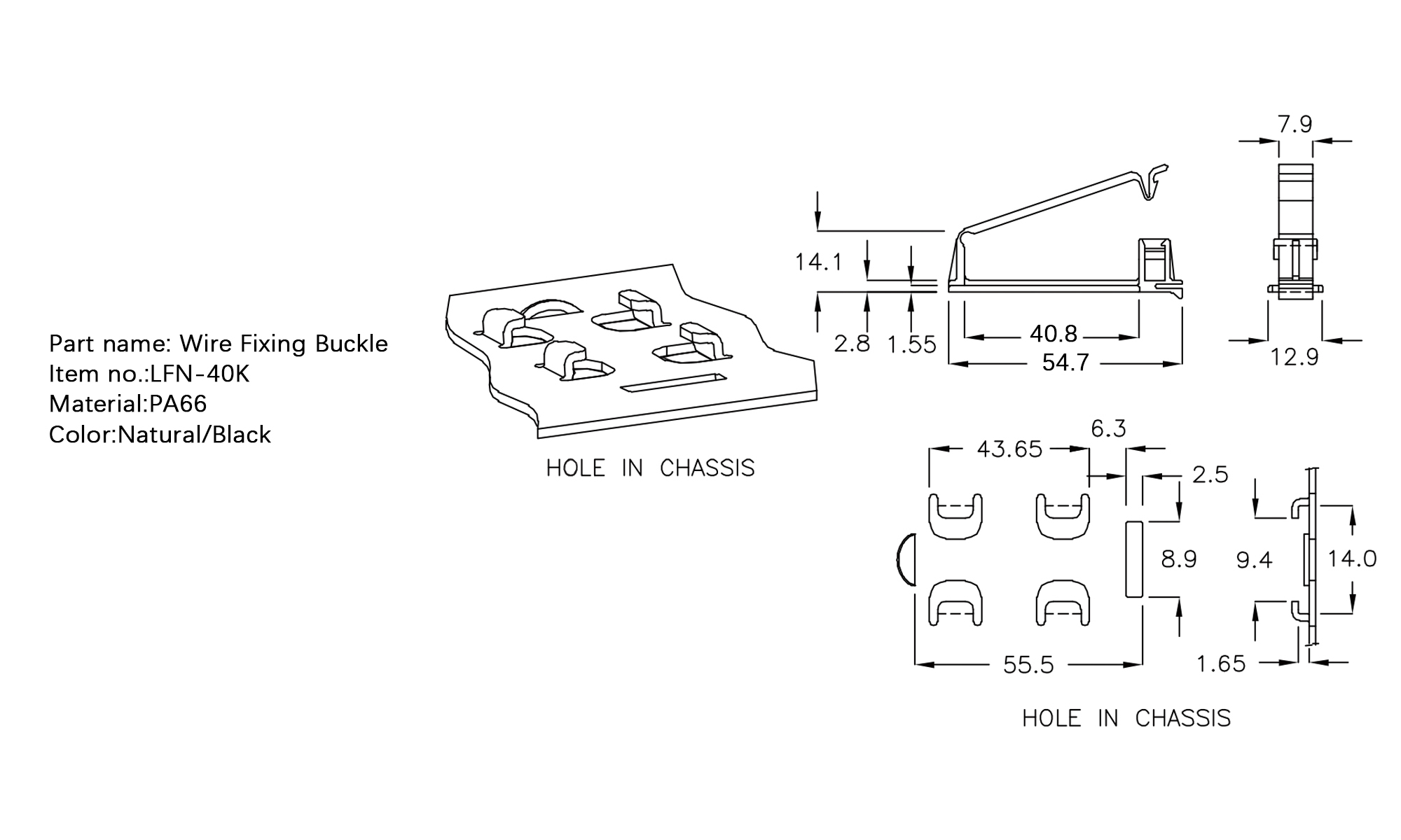 Wire Fixing Buckle LFN-40K